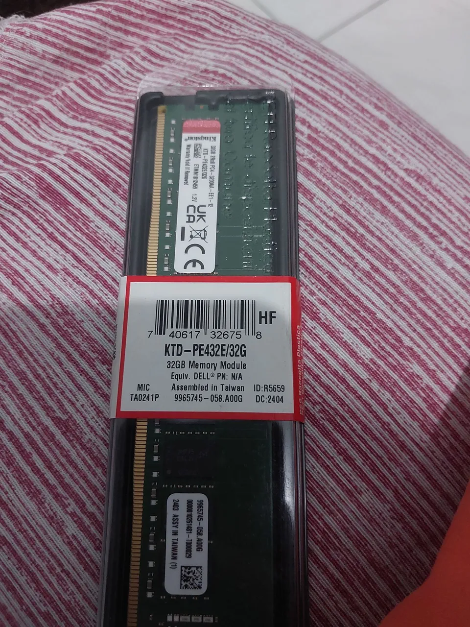 Memória RAM Kingston 32GB DDR4