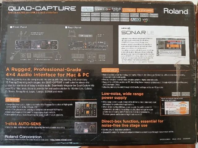 Placa de som USB Roland Quad Cpture. - Foto 5