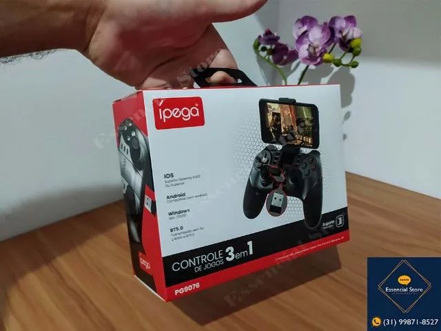 Manete de Play4 Ps3 Tv Android Celular Controle Gamepad Ipega 9076 - Novo