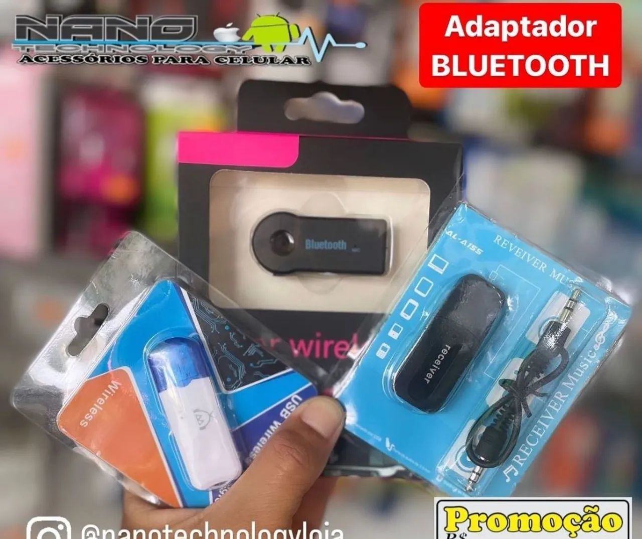 Adaptador Bluetooth e Receptor de Áudio