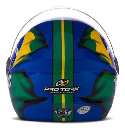 Capacete Aberto Pro Tork New Liberty Three Patriota(Bandeira do Brasil) Azul - Foto 4