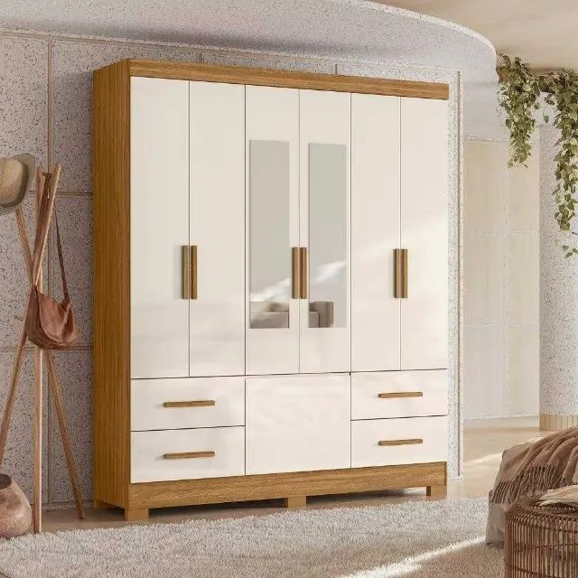 Guarda Roupa Casal 7 Portas 4 Gavetas com Espelho Londres (FAZEMOS ENTREGAS DF E ENTORNO) - Foto 2