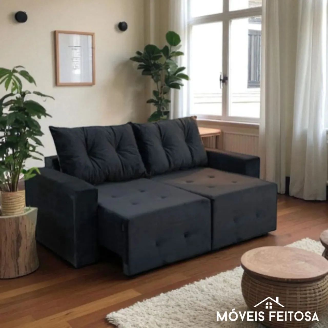 Sofá Mini Texas Retrátil 1,40m - Foto 4