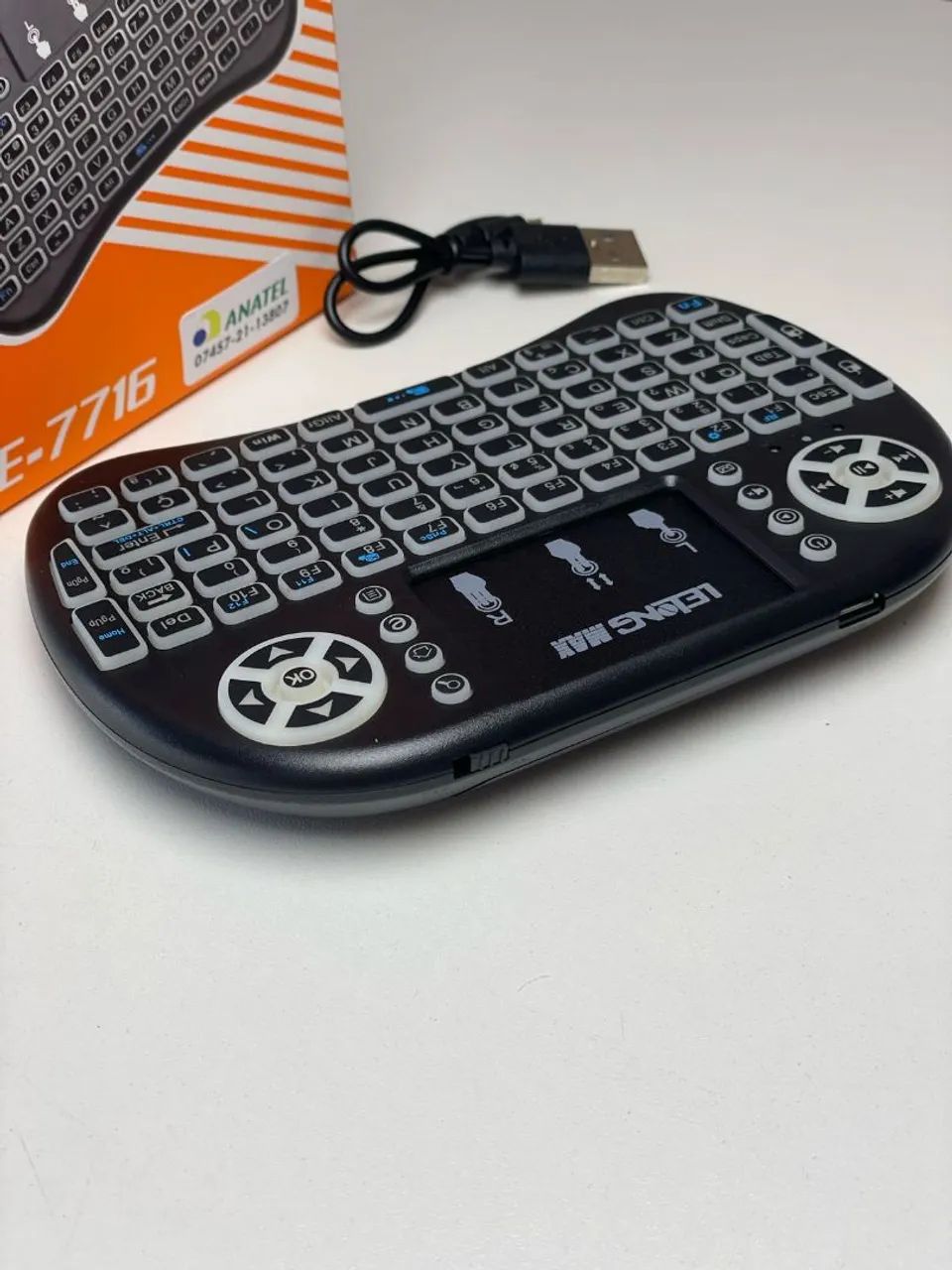 Mini teclado led bluetooth touthpad - Foto 2