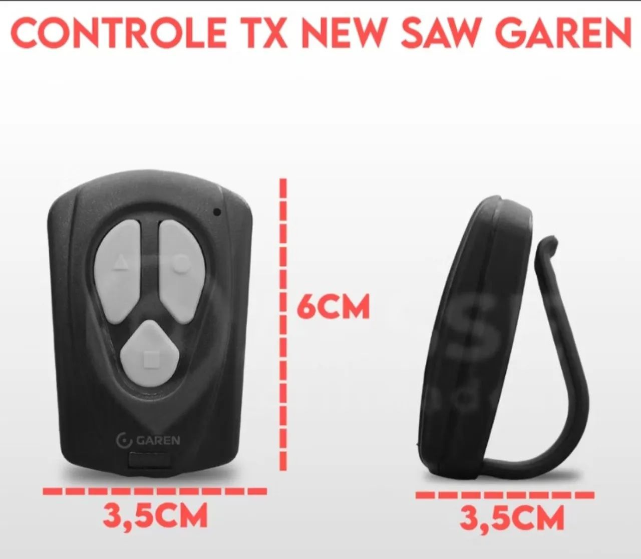 Controle Remoto Garen para Portão Automático - Bateria Inclusa - Foto 2