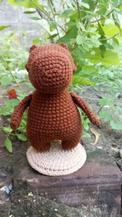 Boneco de crochê amigurumi - Capivara