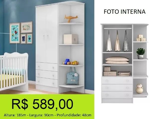 Roupeiro infantil - temos entrega e montagem