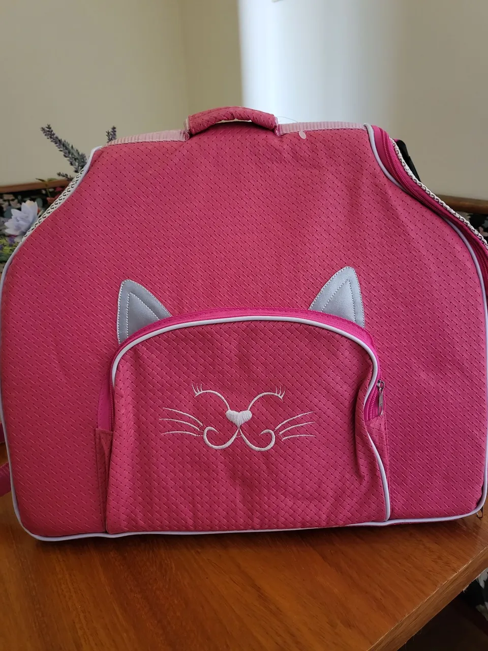 Transportadora Rosa para Gatos - Design Fofo