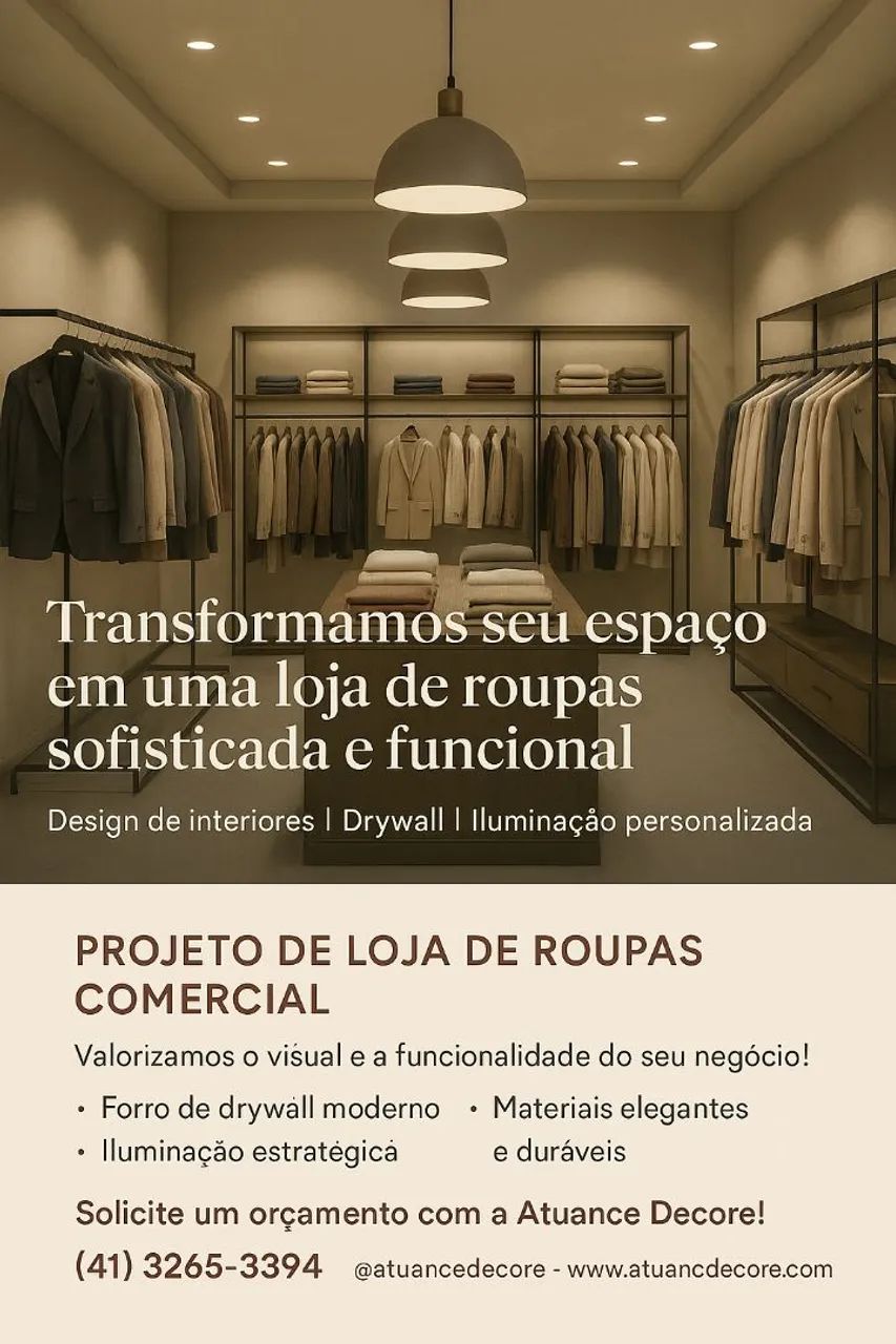 Loja de roupas sofisticada e funcional
