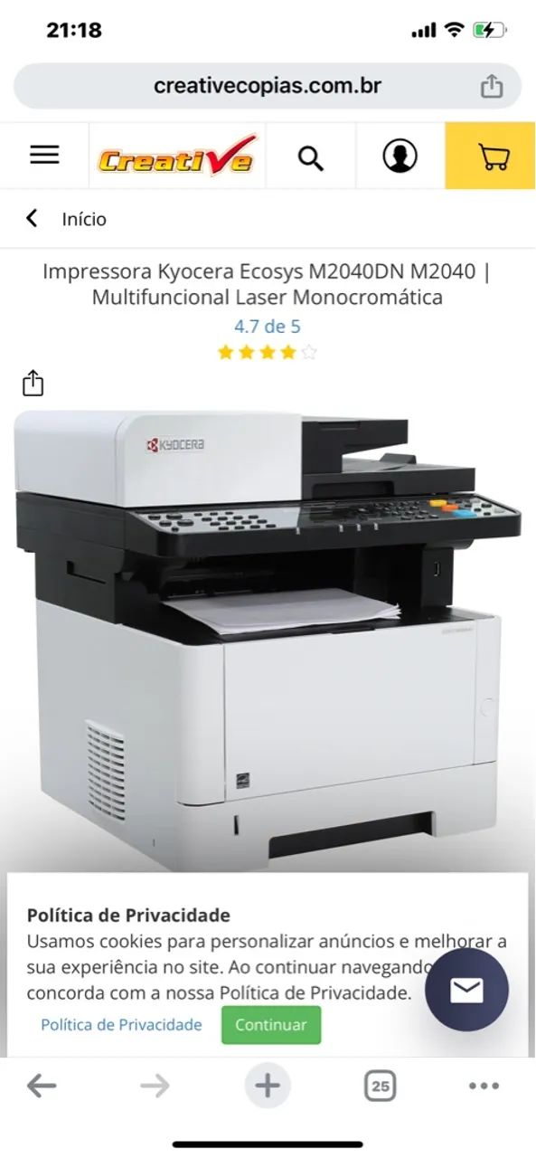 Impressora Multifuncional Kyocera - Foto 5