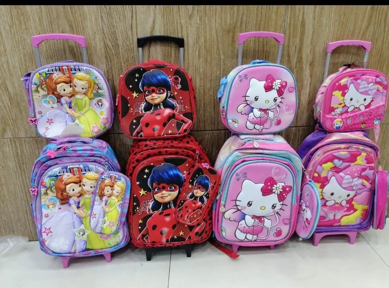Bolsa de carrinho+lancheira térmica+estojo  - Foto 5