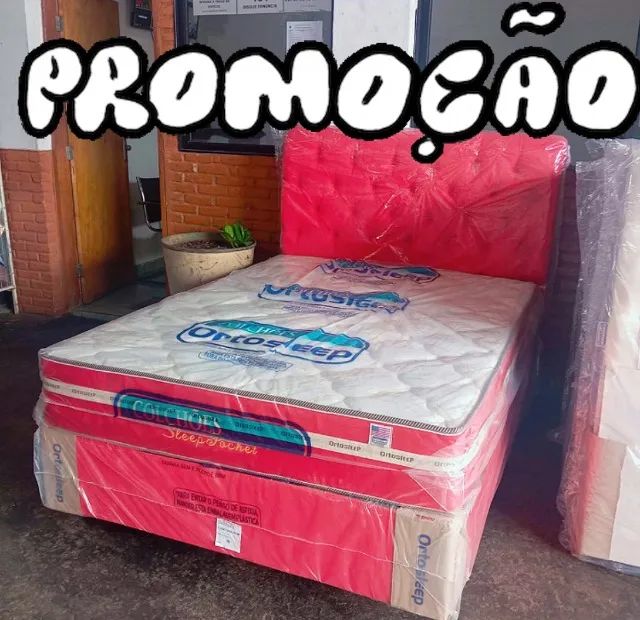 Cama box colchão e suporte