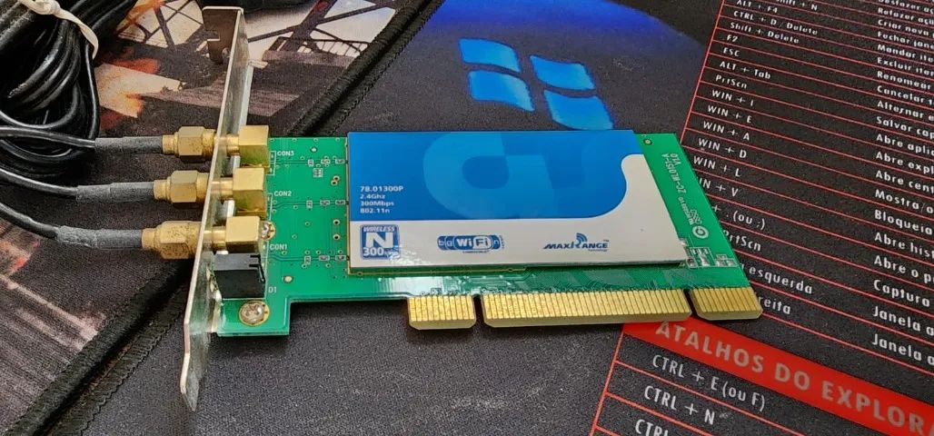 Placa Wireless 300Mb Pci + Antena Imantada  - Foto 4
