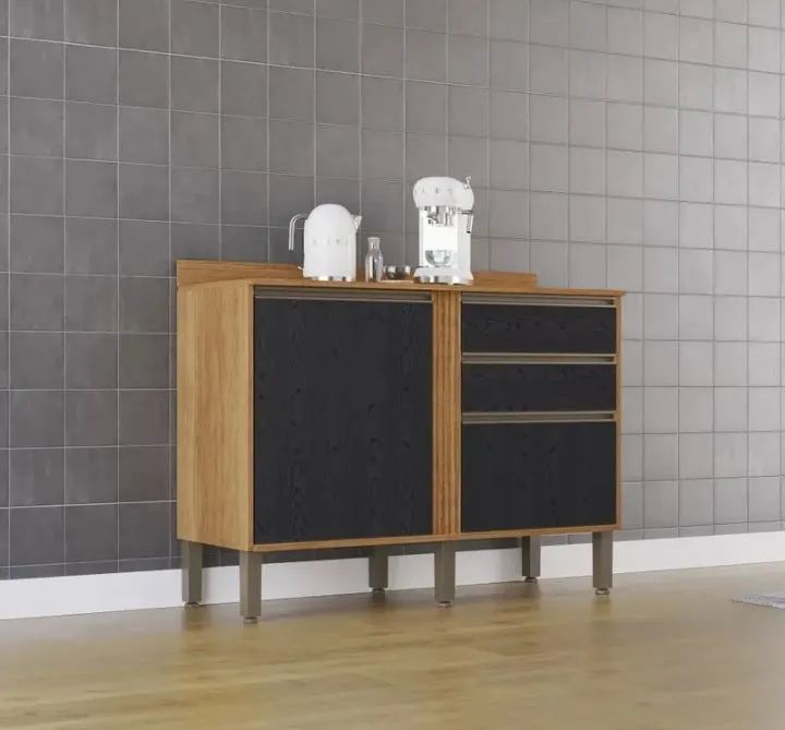 Balcão para cozinha Preto