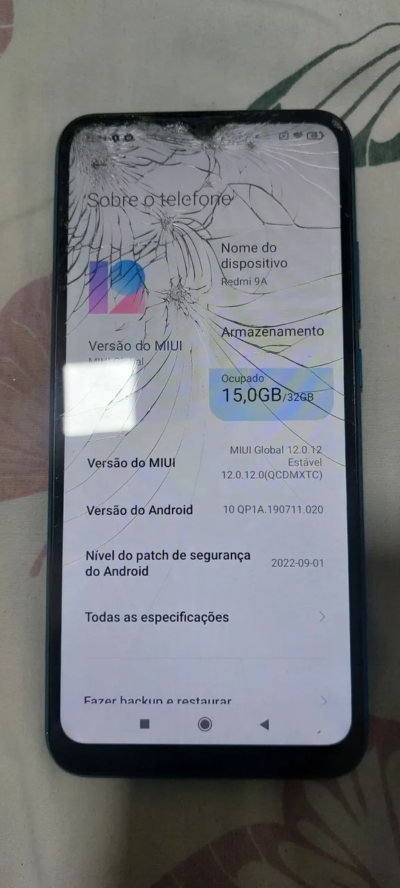 Xiaomi Redmi 9A - Tela quebrada
