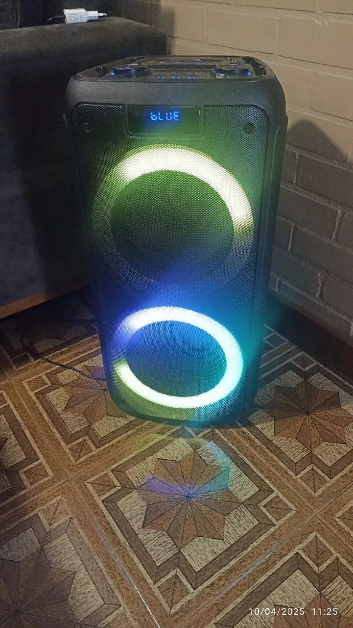 Caixa de Som Pulse 1000w pmpo entra guitarra e mic - Foto 2
