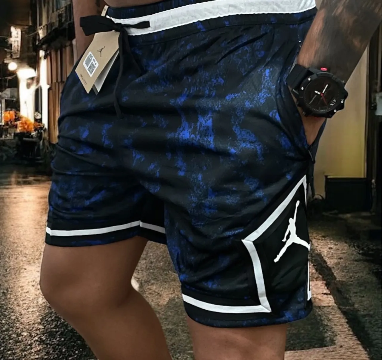 Shorts Jordan Masculino Azul e Preto