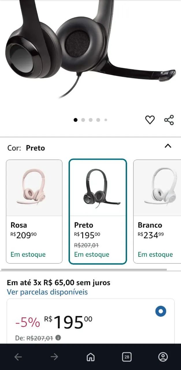 Headset Gamer Logitech com Microfone - Foto 2