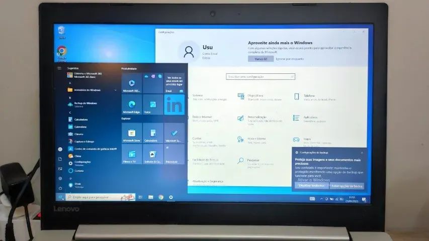 Notebook LENOVO, 15", i3 6ge, 8GB RAM, 240GB SSD, Câmera Integrada, HDMI - Foto 2