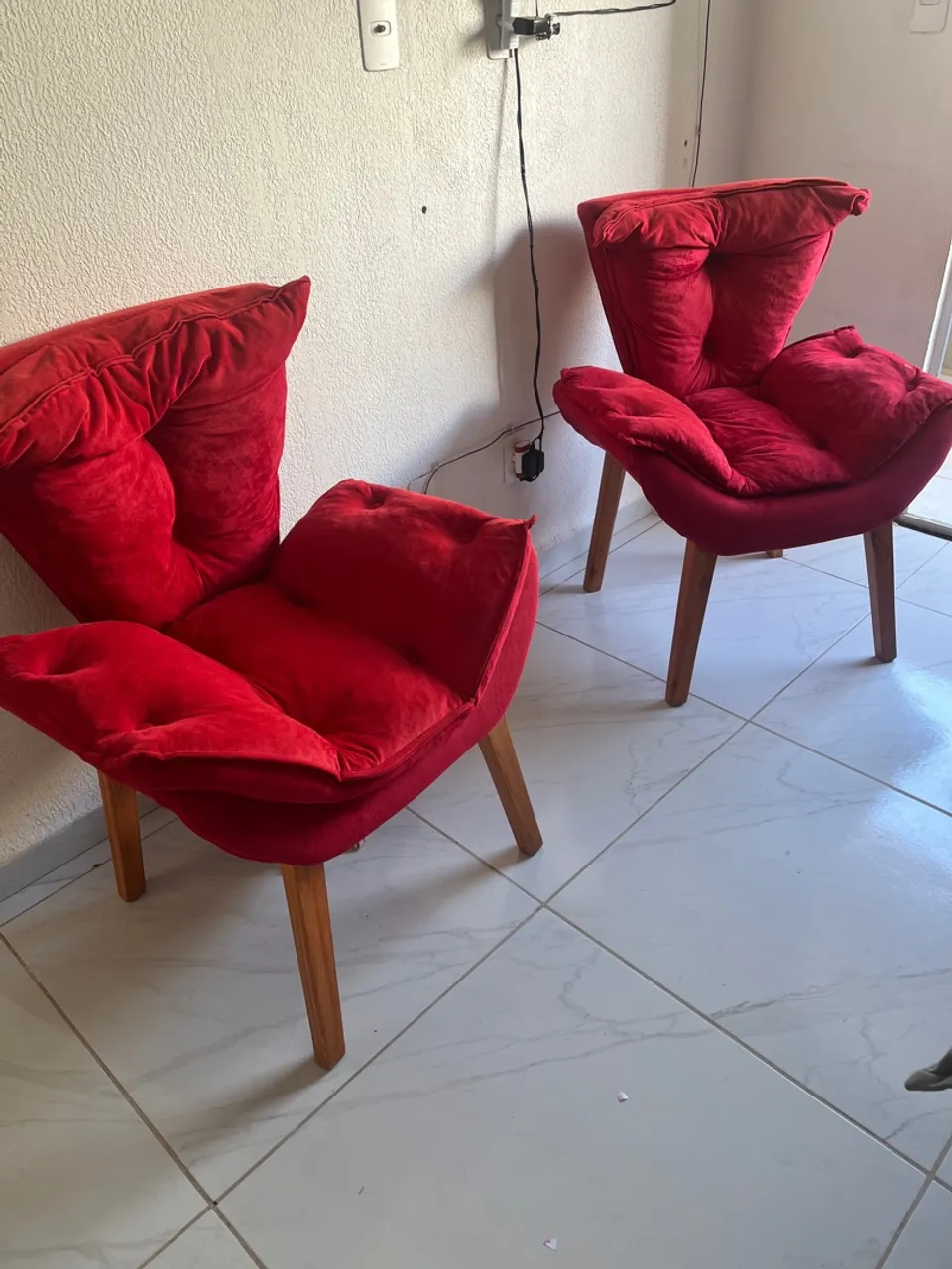 Cadeiras Decorativas Vermelhas