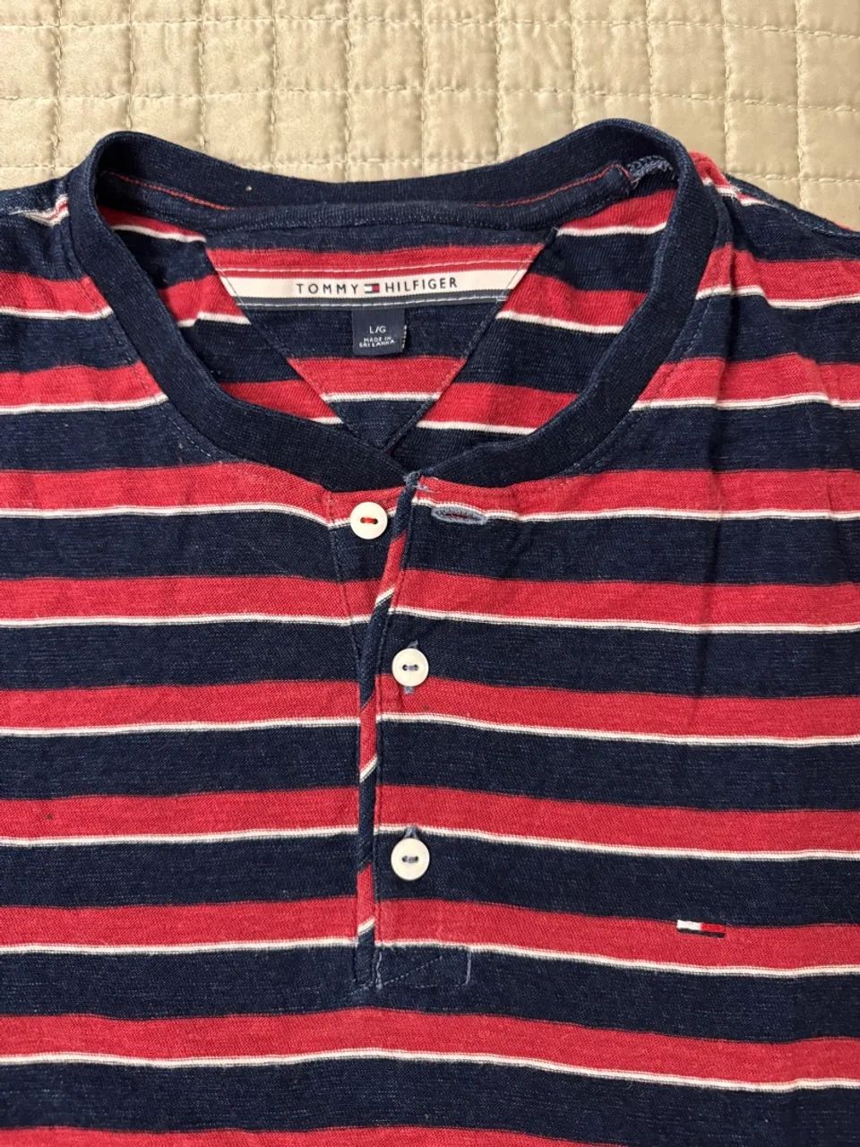 Camiseta Tommy Hilfiger Listrada - Tam. M - Foto 3