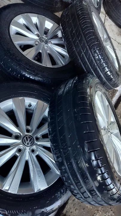 aro 15 c pneus semi novos <br><br> - Foto 3