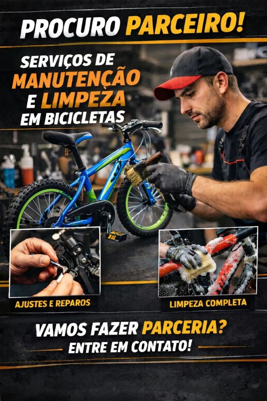 Procuro mecânico de bicicleta para parceria