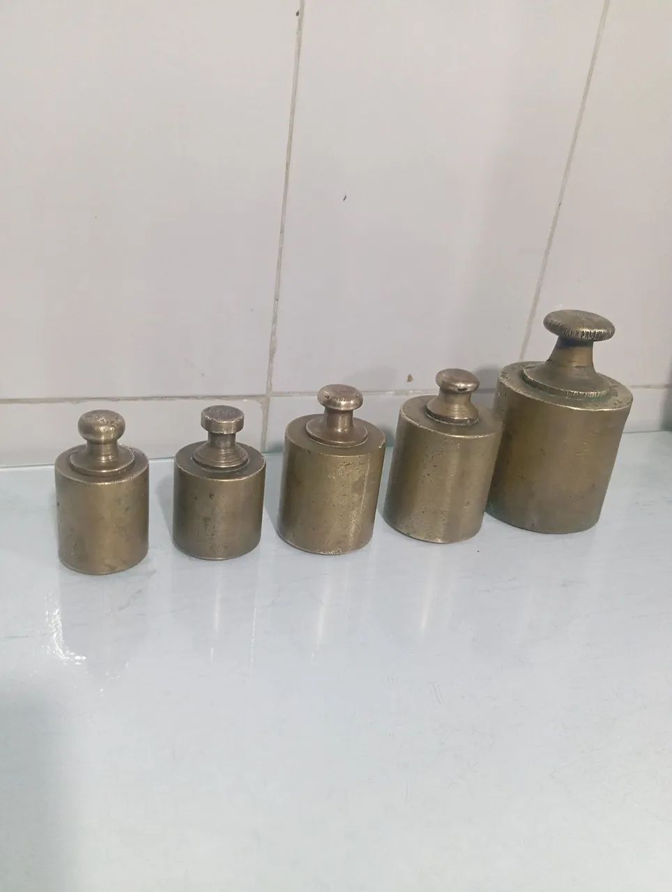 Peso de  Bronze Antigo para Balança Mecânica  - Foto 3