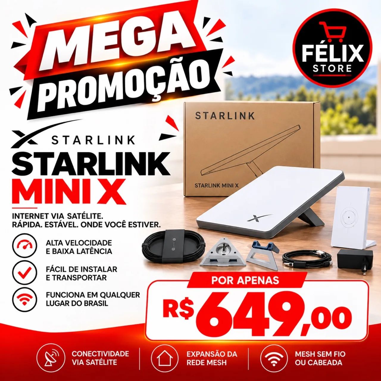  STARLINK MINI X ? LANÇAMENTO! Lacrada Anatel 