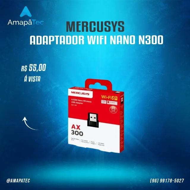 Adaptador WIFI 6  Mercusys N300 Nano Usb