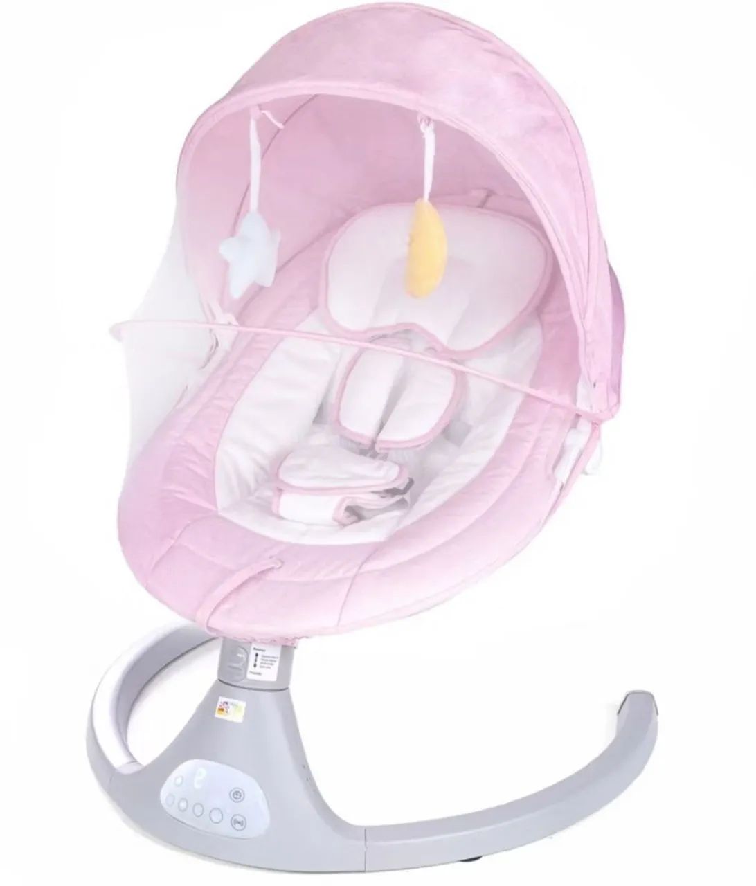Cadeirinha de balanço de bebê rosa - Foto 4
