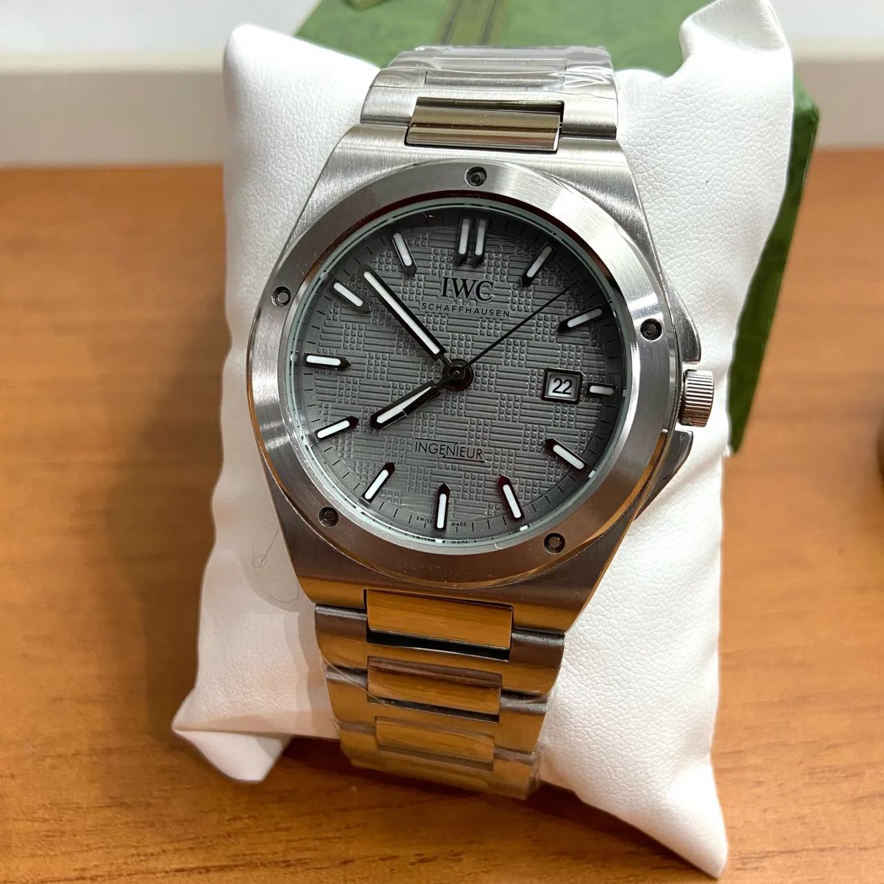 Relogio IWC ingenieur fundo cinza automatico - Foto 4