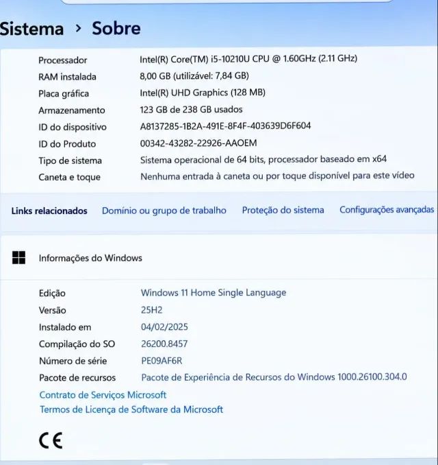 Notebook Lenovo Core i5 de 8Gb Super Conservado - Foto 5