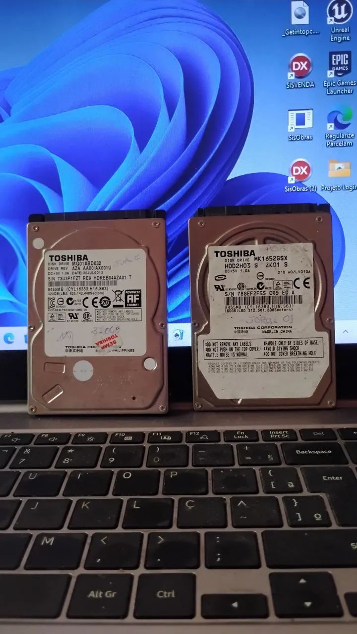 HD Toshiba Slim 320 GB para notebook