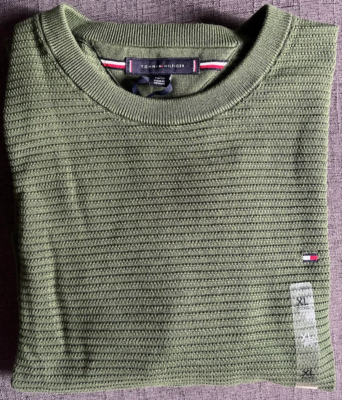 Suéter Tommy Hilfiger Cotton Knit Lightweight Crewneck Sweater Pullover - Foto 5