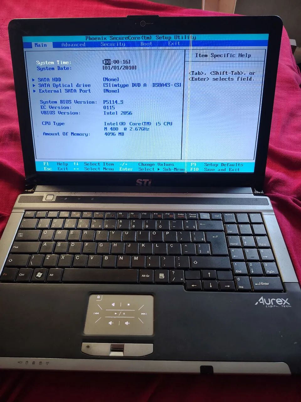 Vendo essa carcaça do notebook STI aurex 