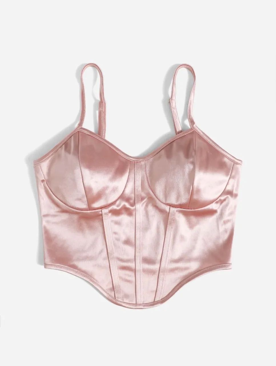 Camisa tipo Corset Rosê - Shein 