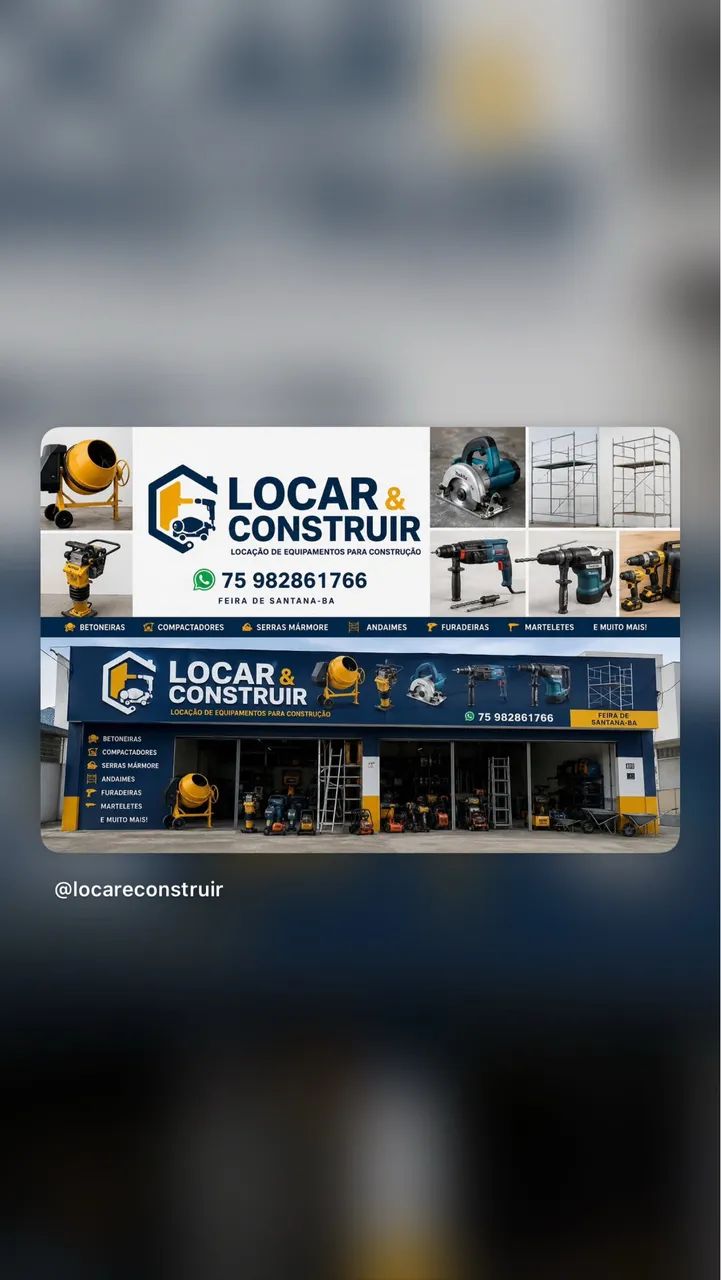 Locação de equipamento para construção