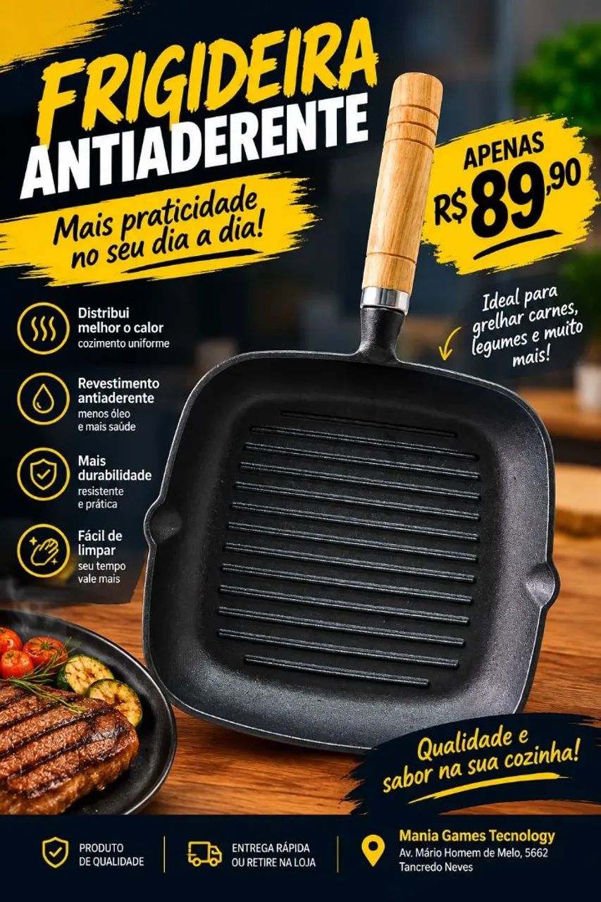 Frigideira antiaderente 