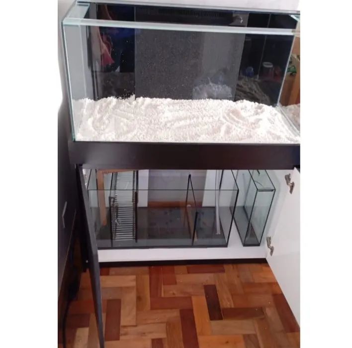 Aquário marinho 200 litros 1x40x50 sump e móvel compensado naval  - Foto 2