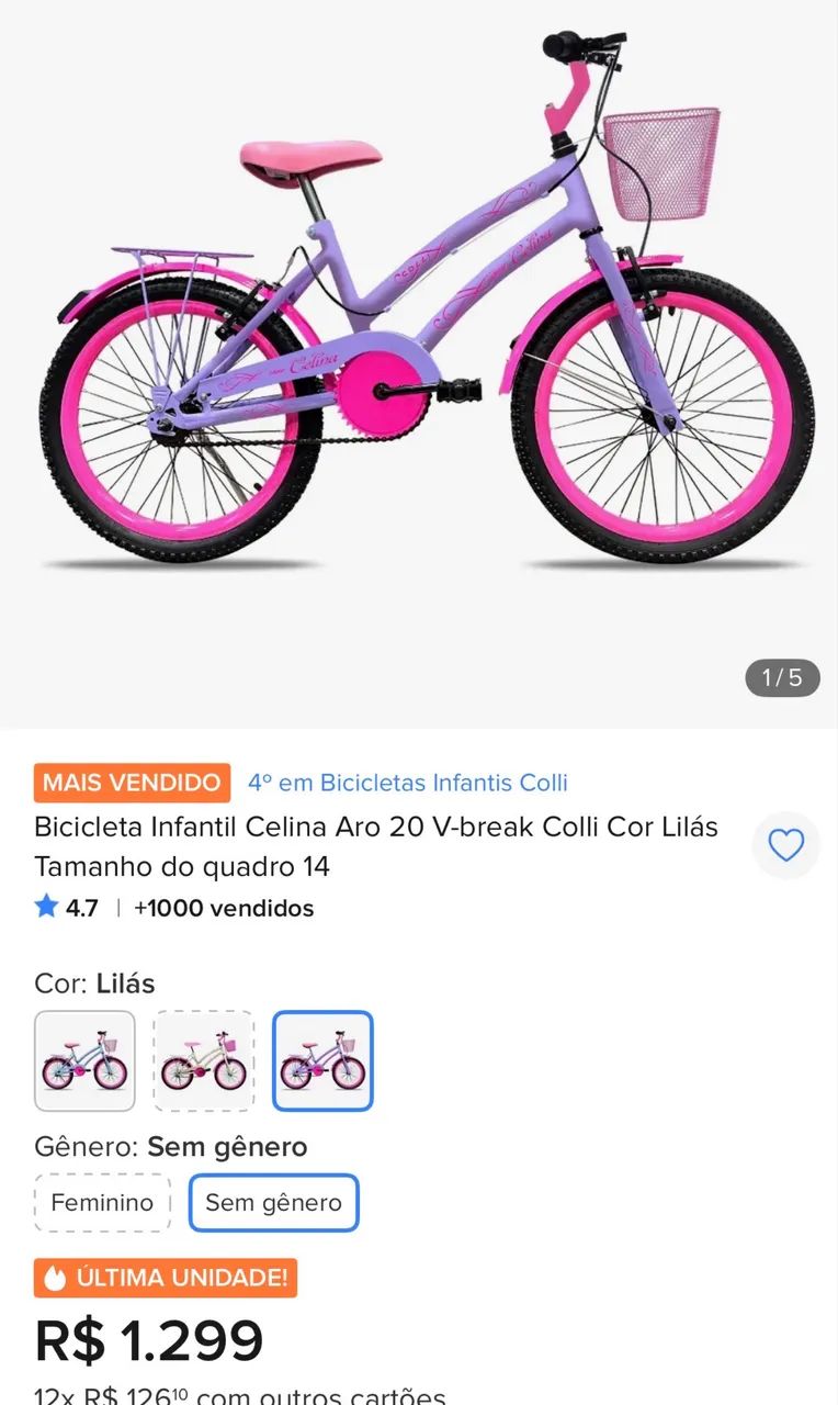 Bicicleta infantil usada - Foto 3