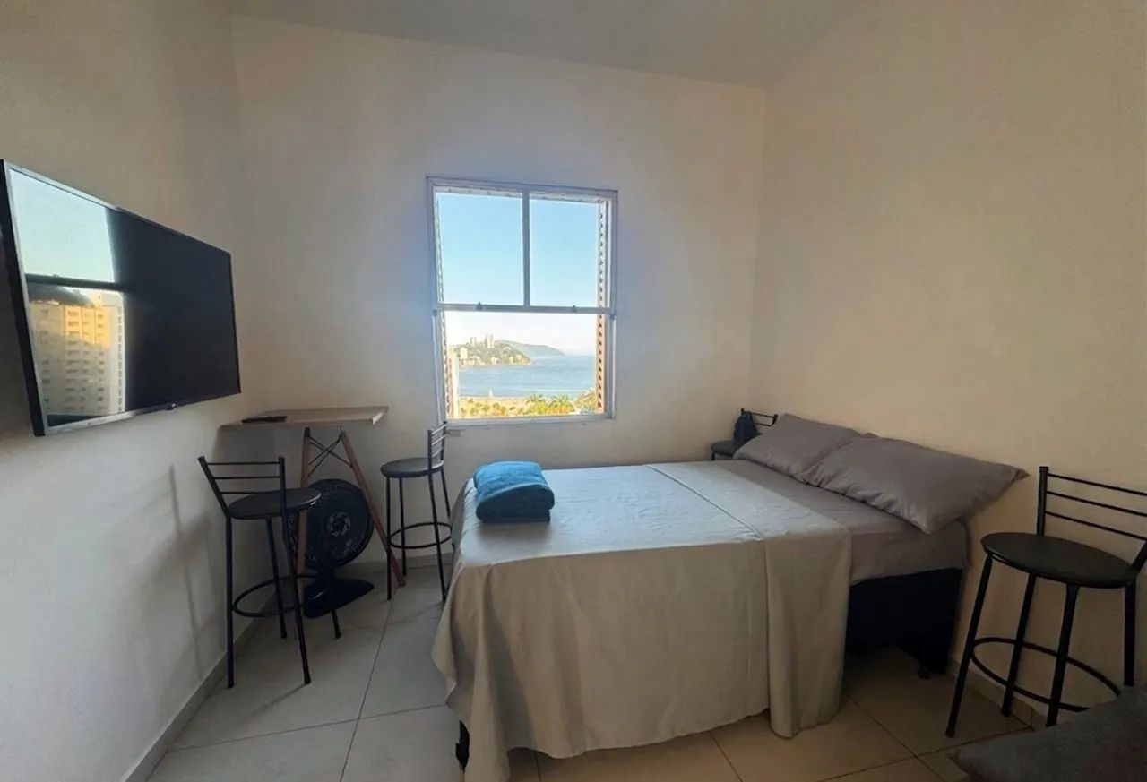 Kitnet no coração de São Vicente, Praia do Gonzaga [TEMPORADA] - Foto 2
