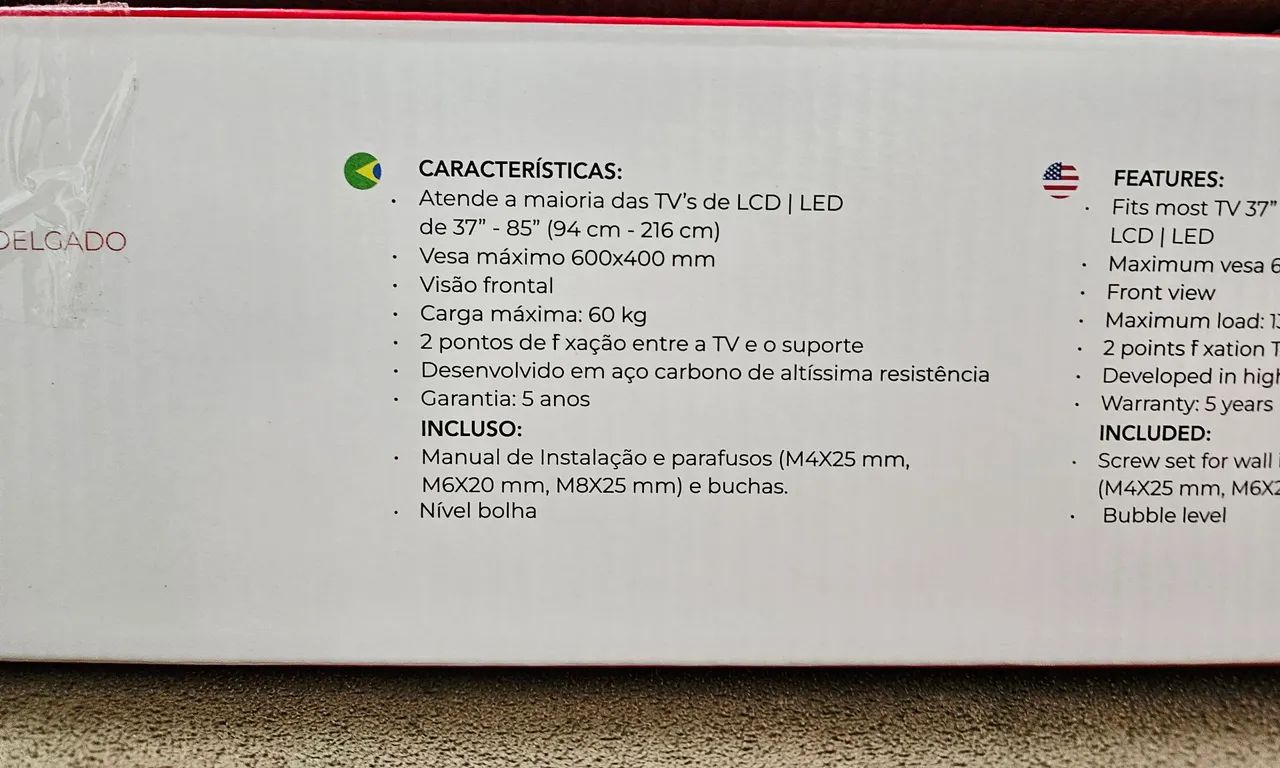 Suporte fixo para TV de 32 a 85 polegadas. - Foto 4