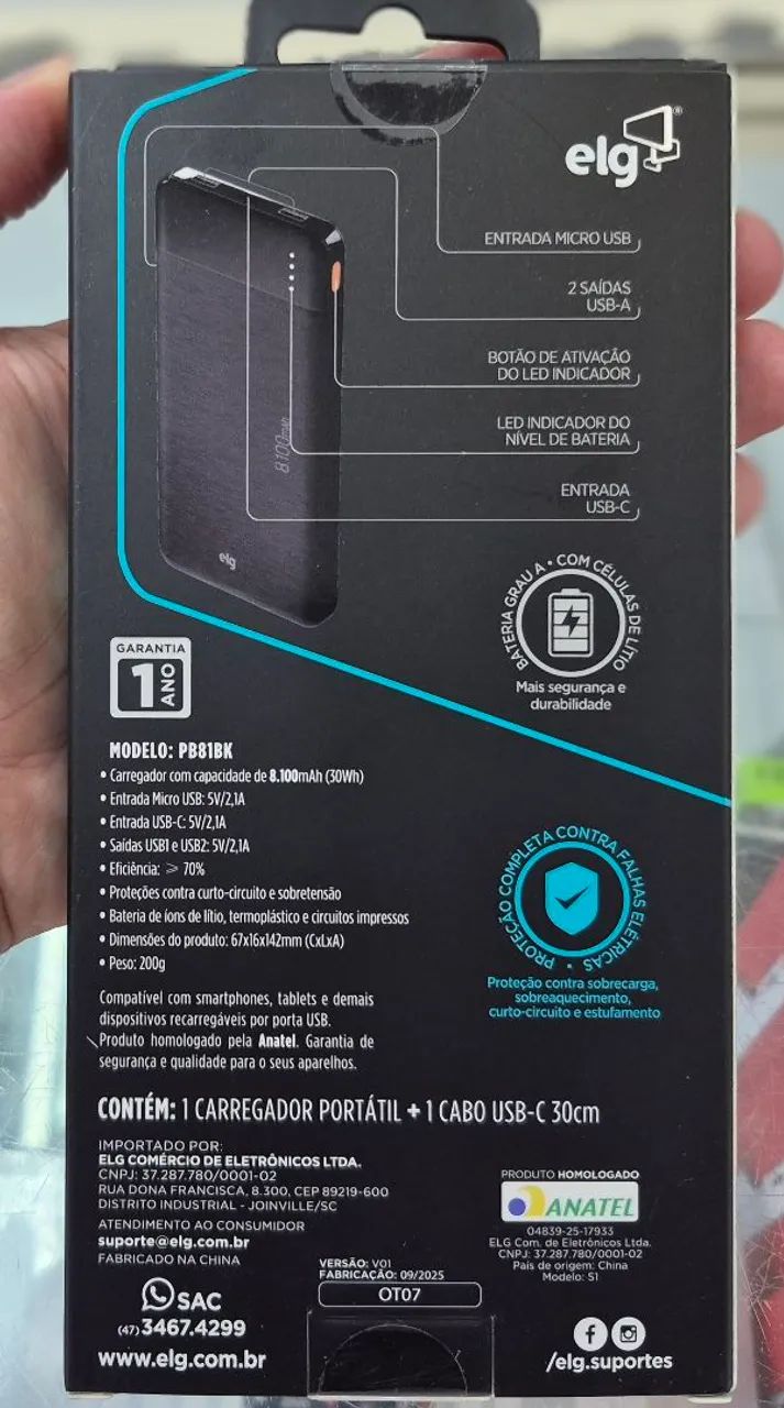 スマホアクセサリー Power bank Brinde Power Bank 20.000mAh