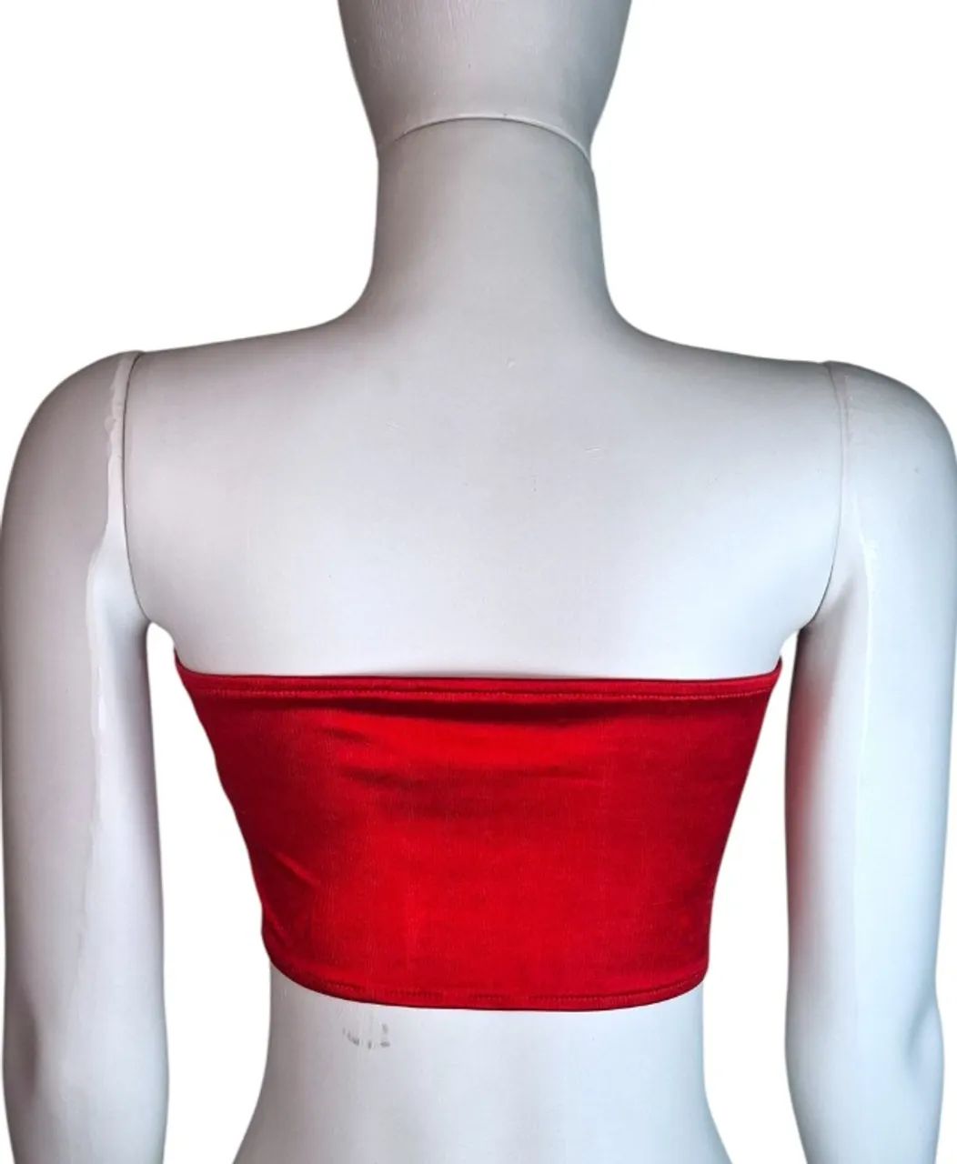 Top Cropped Corset Cetim Vermelho - Foto 5