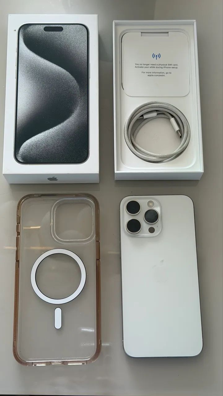 iPhone 15 Pro Max 512GB - Titanium Branco - Foto 2