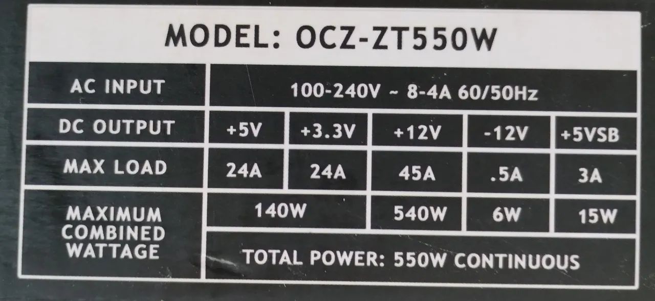Fonte OCZ 550W modular 80+ Bronze - Foto 3