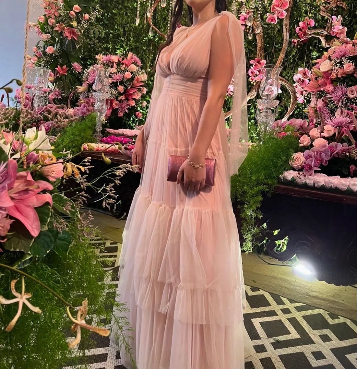 Vestido Longo Rosê/ Rosa Chá (Tânia Bastos) - Foto 2
