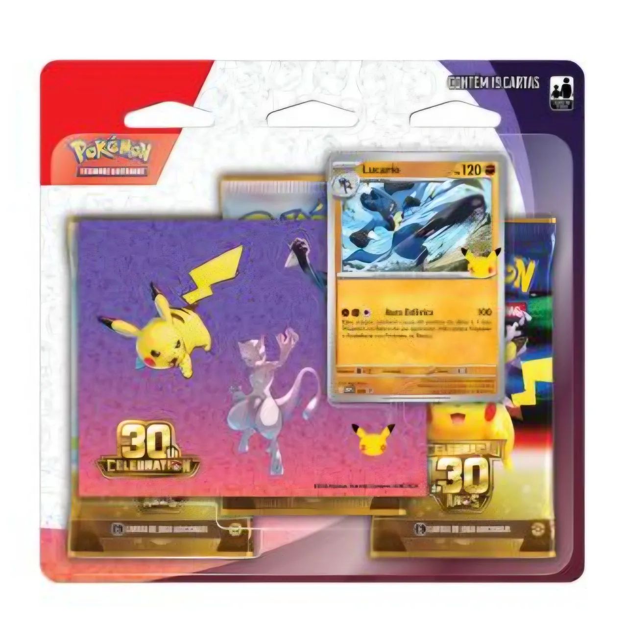 Pacote com 4 triplos da coleção 30 anos pokemon
