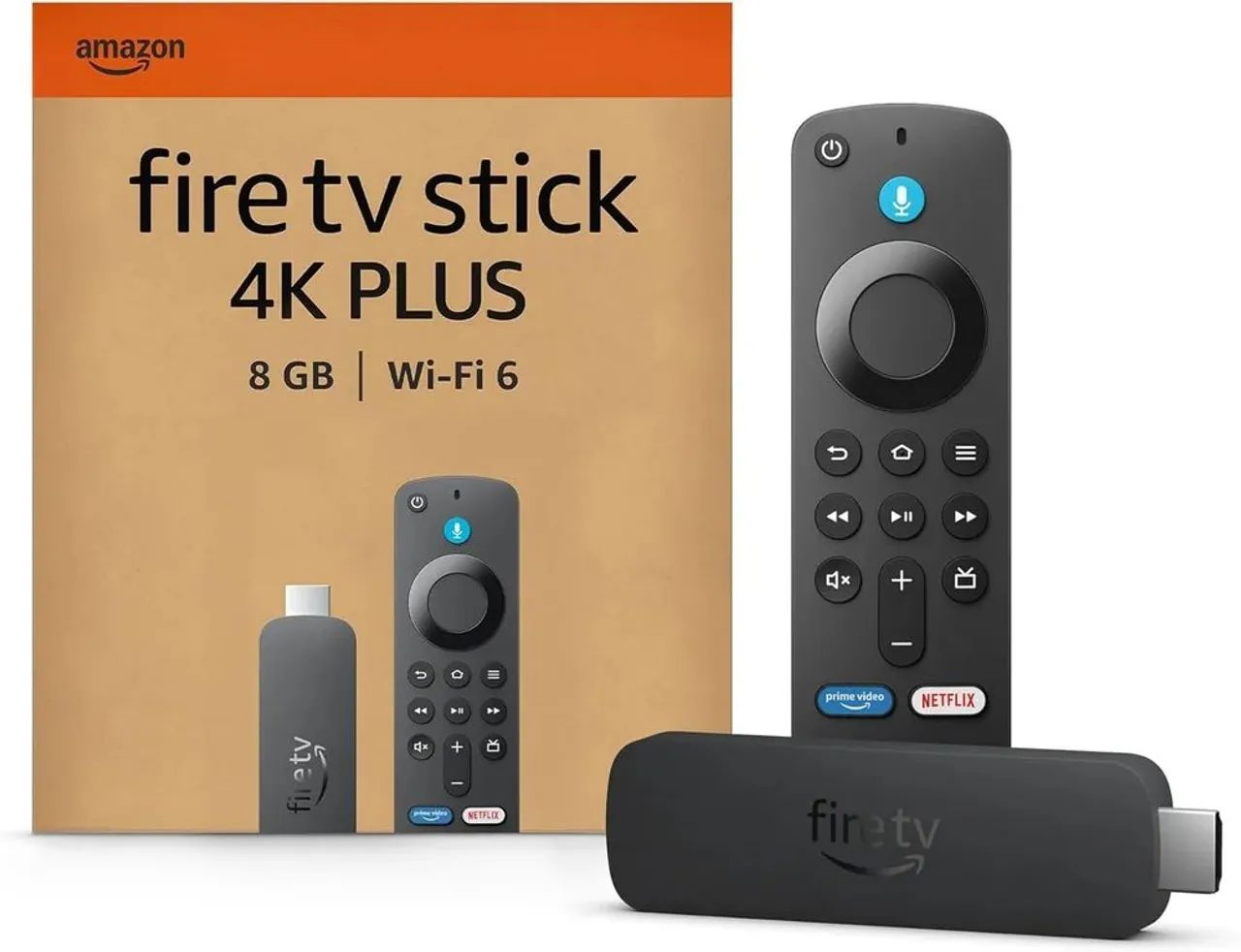 Fire Stick Tv 4k Plus com Wi-fi 6 e 8GB Armazenamento Lacrado Original 